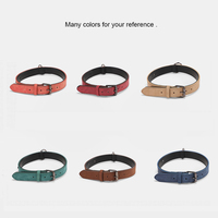 Collier pour chien en cuir réglable avec logo personnalisé en gros