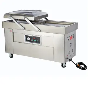 Máquina de envasado al vacío semiautomática para alimentos, arroz, carne, pescado/5kg, arroz, salchicha de doble cámara, máquina de envasado al vacío