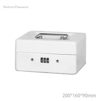 Petite boîte de rangement en métal avec serrure numérique et clé en fer Coffres-forts électroniques à mot de passe avec stockage de clés assuré