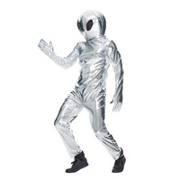 Costume spatial extraterrestre en vinyle blanc, combinaison intégrale pour fête d'Halloween, performance de cosplay, Europe, Amérique