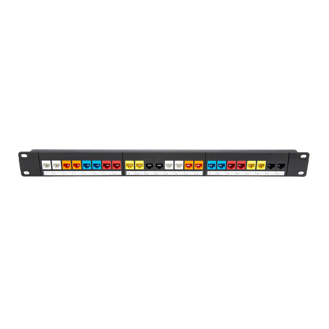 24Port 19" Rack Mount 1U Cat6 Cat5e Cat6a Keystone 24 Port Patch Panel 24ports Cat6 Patch Panel