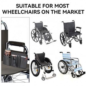BSCI factory 2023 New Custom Wheelchair Side Bag Wheelchair Armrest Side Organizer Hanging Side <b>Rollator</b> Walker Bag - Product Image 5