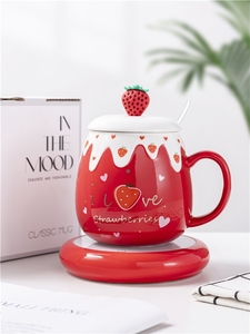 Hot Sale <b>USB</b> Constant Temperature <b>Heating</b> Breakfast Juice Milk Tea Cup Gifts Coffee Cups Ceramic Mug Porcelain Mugs - Product Image 6