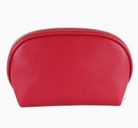 Tas Makeup Kulit PU BSCI GRS Logo Custom Wanita Tahan Air Model Fashion untuk Lipstik, Perlengkapan Kamar Mandi, dan Dompet