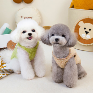 Chaleco con capucha de lana para mascotas Kawaii, abrigo grueso con botones de felpa para perro de peluche, talla pequeña, valoración cálida PARA USO DE DISFRACES - Product Image 3