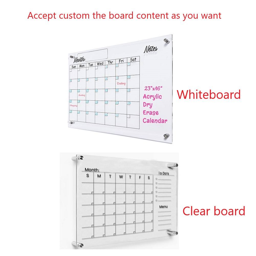 Calendrier Effaçable à Sec Motif Pour Réfrigérateur De Cuisine