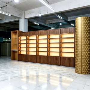 Vitrine à bijoux ronde en verre trempé sur mesure L.A. Showroom, mobilier moderne pour îlot de bijouterie en centre commercial - Product Image 4