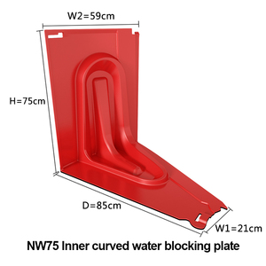 Barriere Idriche a L in ABS Rosso Qinxin per Controllo Alluvioni, Design Portatile Anticorrosione - Product Image 1