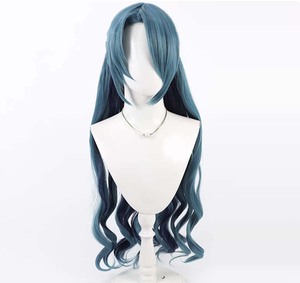 Peluca Larga Ondulada Verde para Disfraz de Cosplay de Soldada Encadenada de Anime para Mujer, <span class=keywords><strong>Azuma</strong></span> Fubuki, para Fiesta de Disfraces AOKG-265 - Product Image 2