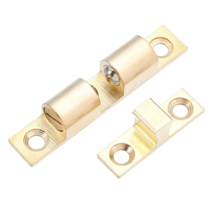 1 Juego de Cerradura de Puerta con Doble Resorte, Pestillo de Bola de Acero, Pestillo de Tensión para Armario, Amortiguador de Puerta Ajustable, Hebilla de Puerta de Latón - Product Image 2