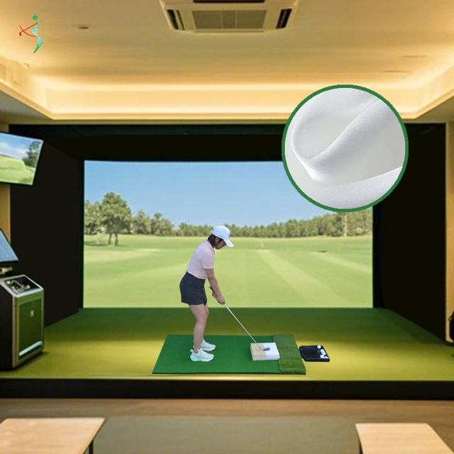 Customizable Indoor Golf Simulator Curtains Impact Display Projection Screen HD Polyester Golf Practice Equipment Hitting Target