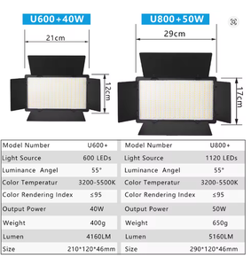U800 LED lumière de studio photo pour <span class=keywords><strong>Tiktok</strong></span> Youbute jeu vidéo en direct éclairage Portable enregistrement vidéo photographie panneau lampe - Product Image 2