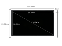 New AUO B140UAN02.7 14.0" WUXGA 1920x1200 100% SRGB 500nits AHVA Matte Laptop LCD Screen 30pins EDP 1.4 Replacement Panel Black