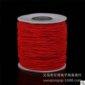 Beaded Elastic Rope 0.8-1.2mm Core Spun <b>Stretch</b> Cord For <b>Bracelet</b> Making Religious Retro Style White Red Brown Black Orange - Product Image 3