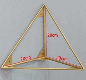 Support d'Angle Triangle Noir de 15CM Support de Cloison Support de Rangement de Clins de Meubles Dorés Support de Roulement Monté sur Étagère Murale - Product Image 6
