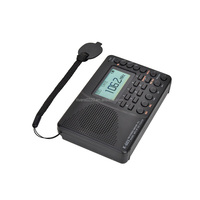 AM/FM/SW / TF pita gelombang penuh dengan gigi biru dan stereo plug-in saku portabel Radio AM/FM baterai isi ulang