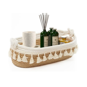 Panier à <span class=keywords><strong>linge</strong></span> tissé pliable en <span class=keywords><strong>corde</strong></span> <span class=keywords><strong>de</strong></span> coton OEM panier pliable <span class=keywords><strong>de</strong></span> forme mignonne pour <span class=keywords><strong>salle</strong></span> <span class=keywords><strong>de</strong></span> <span class=keywords><strong>bain</strong></span> Offre Spéciale panier à <span class=keywords><strong>linge</strong></span> en tissu - Product Image 4