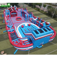 Nouveau Design de parc d'attractions gonflable en PVC coloré, parc à thème intérieur géant gonflable, parc à thème gonflable