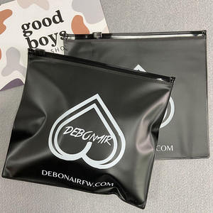 Bolsas de Plástico Negras de PE con Cierre Ziplock, Ecológicas, Transparentes, para Empacar Ropa, con Logotipo Personalizado Impreso - Product Image 1