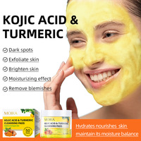 Ensemble Soins du Visage Nettoyage Profond pour Tous Types de Peau – Lingettes Démaquillantes et Nettoyantes au Curcuma et à l'Acide Kojique