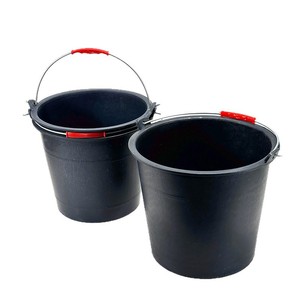 Thickened Black Plastic Bucket 15L Construction Cement Sand Agricultural Manure Use Round Blow Molding No Lid - Product Image 3