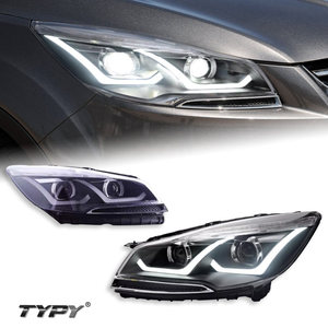 TYPY 2013-2016 for Ford Kuga <b>Headlight</b> Assembly <b>LED</b> Lens Daytime Running Lights Turn Signals head light - Product Image 1