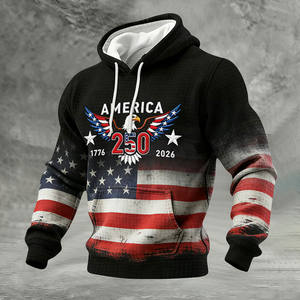 Sudadera con Capucha para Hombre, Tejido Waffle de Algodón, Bolsillo Bordado, Transpirable, Manga Regular, Diseño del Día de San Patricio - Product Image 3