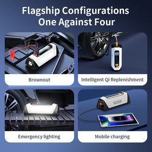 PSOOO nouveau 12V Portable <span class=keywords><strong>Automobile</strong></span> batterie d'urgence Portable démarrage pneu gonfleur batterie externe voiture saut démarreur avec compresseur d'air - Product Image 3