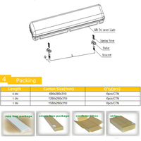 Lámpara LED Tri-Proof IP69K de Grado Alimenticio NSF, 50W, 5 Pies, Resistente al Agua, para Plantas de Procesamiento de Alimentos y Mataderos