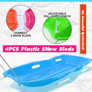 חם נמכר פלסטיק snowboard מזחלת מזחלת 2 אדם מזחלת לילדים ולמזחלות צלחות ספורט חורף - Product Image 2