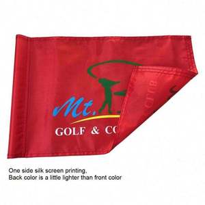 Drapeaux verts de golf personnalisés Impression CMJN Drapeaux de voiturette de golf à sublimation double face personnalisés - Product Image 3
