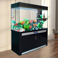Grand aquarium rectangulaire en verre écologique de 480 L pour poissons arowana, utilisation toute saison, épaisseur 5-30 mm, design de logo personnalisé