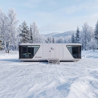 Fullking K7 Maison Conteneur Moderne Type Capsule Spatiale, Unité Préfabriquée Mobile Personnalisée Prête pour Climat Froid, Idéale pour Complexes Hôteliers, Garantie 1 An sur Site