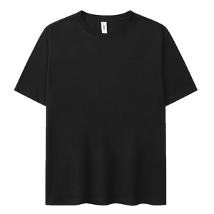 T-shirt décontracté unisexe grande taille en coton épais tricoté 240g à manches courtes imprimé sur mesure pour homme – Collection Streetwear tendance - Product Image 2
