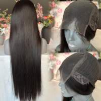 Sans colle 28 pouces 5x5 suisse HD dentelle fermeture perruque 180% densité en gros vrais cheveux bruts perruque cheveux vierges humains 36 pouces 1B droite