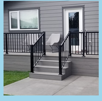 Modernes Design Aluminium Balustraden Handläufe für Villa Treppen balkon & Balkon geländer Stahl Treppen geländer Design
