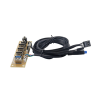 Câble de panneau frontal USB 2.0 + 3.0 1 à 5 ports avec prise audio et connecteur 20 broches pour boîtier PC de bureau