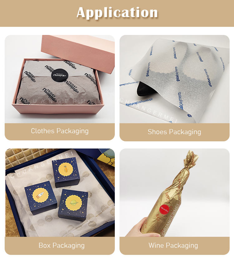 17gsm Tissue Paper Customized Full Orange with Silver Logo for Flower/Toy/Electro<i></i>nic Products Packaging