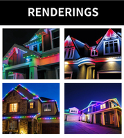 Guirlande lumineuse LED à 3 points lumineux pour Noël, décoration de vacances, IP68, extérieur, point lumineux pour les gouttières, source de lumière LED