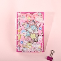 Cuaderno Acrílico A7 de Hojas Sueltas con Diseño de Dibujos Animados Originales, Estilo Japonés y Coreano, Bonito para Niñas, de 1 a 50 Páginas