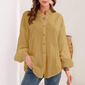 <span class=keywords><strong>Camicia</strong></span> da <span class=keywords><strong>donna</strong></span> primavera estate nuova a manica lunga elegante in cotone <span class=keywords><strong>camicia</strong></span> di <span class=keywords><strong>lino</strong></span> Cardigan da <span class=keywords><strong>donna</strong></span> bianco chiaro - Product Image 4