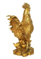 2019 nouveau cuivre pur décoratif coq cuivre décoration artisanat doré poulet Feng Shui mode coq ornements