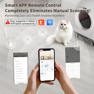 Bac à litière pour chat à ouverture supérieure, autonettoyant, avec contrôle par application, contrôle des odeurs, sécurité radar, facile à nettoyer - Product Image 3