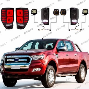 <strong>Halogen</strong> to LED Smoked Black Tail Light Back Stop Lamp Rear Light Fit for Ford Ranger 2012 2015 2018 2021 <strong>T5</strong> T6 T7 T8 PX3 - Product Image 5