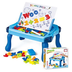 Giocattoli Educativi Prescolari, Tavolo da Disegno con Lettere e Numeri Magnetici per Bambini - Product Image 3