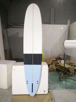 Planches de surf longues 9'1 EPS en gros 2026, planches de surf en époxy personnalisées en usine pour les eaux océaniques, queue en pointe, logo personnalisable