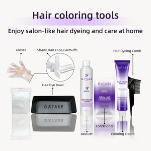OEM <span class=keywords><strong>Spot</strong></span> Salon Fashion Couleur des cheveux Violet Bleu <span class=keywords><strong>Vert</strong></span> Sans ammoniaque Teinture capillaire biologique longue durée 100% <span class=keywords><strong>Gris</strong></span> Couverture Marque privée - Product Image 4