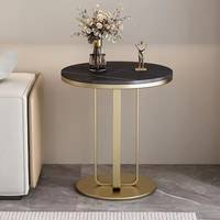 Table basse moderne de luxe, petite table d'appoint, design en marbre de dalle de roche de luxe, pour canapé, pour petit appartement, salon, usage quotidien