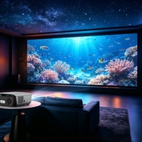 Projecteur portable électrique Linux 1850 ANSI Lumens, résolution native 1080p, prise en charge 4K, haut-parleurs stéréo HIFI doubles 40W, puce MT9660, 3D, pour usage professionnel