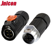 Connecteur étanche Jnicon 4 broches 600V 20A mâle femelle, connecteur d'alimentation industriel, prise